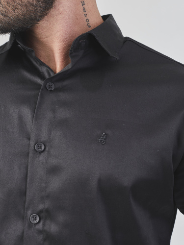 Camisa Social Acetinada Black 
